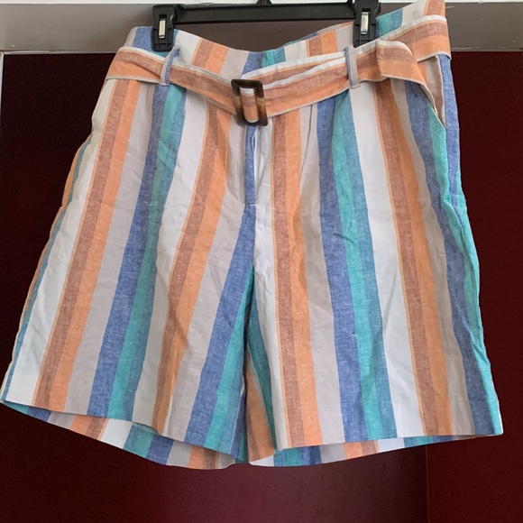 New York & Company Casual Stripped Linen Shorts - Picture 5 of 5